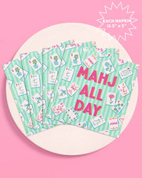 Mahj All Day Cocktail Napkins 25pk | mahjong, party, girly
