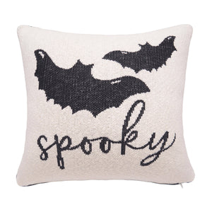 Halloween Spooky Bats Reversible Throw Pillow