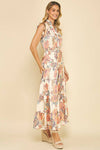 Roxy-Floral Print Tiered Maxi Dress