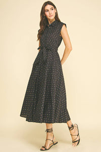 BLAIR-  FLORAL BUTTON DOWN MIDI DRESS