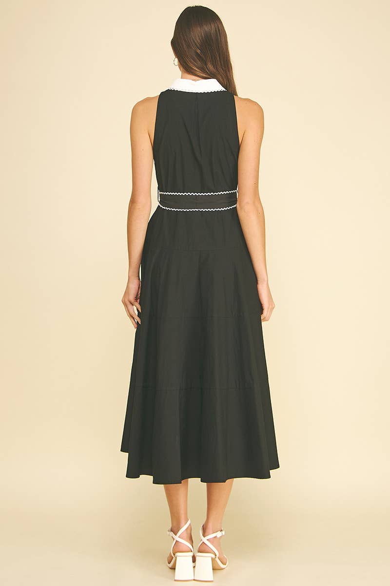 Amanda - RIC RACE TRIM DETAILED MIDI DRESS