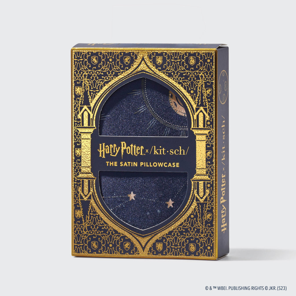 Harry Potter x kitsch Satin Pillowcase- Midnight at Hogwarts