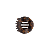 Tortoise | Small | Flat Circle Hair Clip
