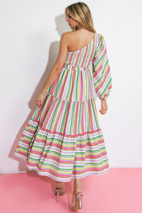 NO MATTER WHERE I GO WOVEN MIDI DRESS