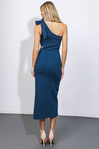 BALL OF JOY DENIM MIDI DRESS