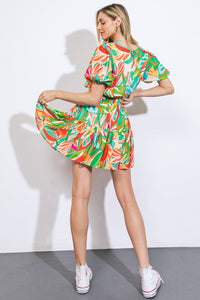 TIME TO START WOVEN MINI DRESS