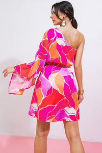 DESERT EXPRESS WOVEN SATIN MINI DRESS