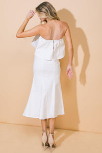 SUNSET STROLL WOVEN TWILL TOP AND SKIRT SET