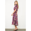 Presley-Smocked Waist Tassel Floral Maxi Dress
