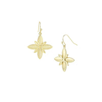 Pendientes colgantes con cruz Sea Breeze en oro: Oro