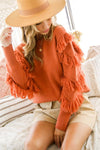 Mandy Frill Sleeve Sweater