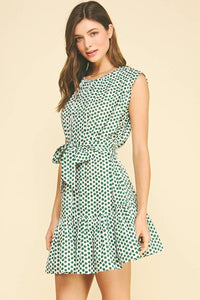 ARIEL - POLKA DOT TIERED MINI DRESS