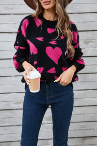 Valentine's Day Wild Hearts Jacquard Sweater