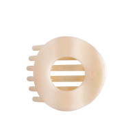 Almond Beige | Large | Flat Circle Hair Clip