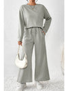 Gray Textured 2 pc. Slouchy Loungewear Set