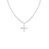 She's Classic Cross Drop Necklace in Silver