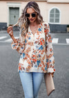 Floral Button Down Long Sleeve Blouse