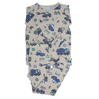 Trucks Diggers Construction Big Kid Pajama