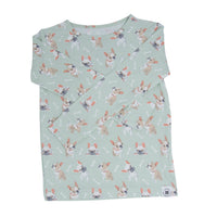 Mint Frenchie Puppy Big Kid Pajama