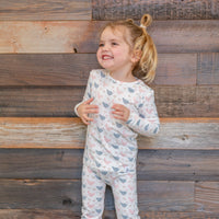 Pink Farm Hens Bamboo Big Kid Pajama