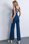 KISS AND WON'T TELL DENIM JUMPSUIT