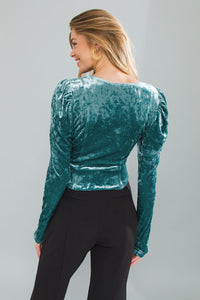 PUT ON A SHOW VELVET TOP