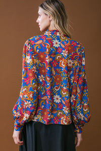 IMPRESSIVE BLOSSOM WOVEN TOP