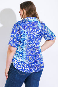 BEAUTIFUL BORDERS WOVEN TOP