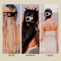 Tortoise Large Flat Square Hair Clip