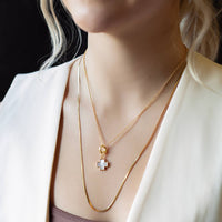 Cross Charm, Mother of Pearl, Charm Bar | Charm Necklace or Bracelet