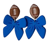 Football & Bow Earrings   