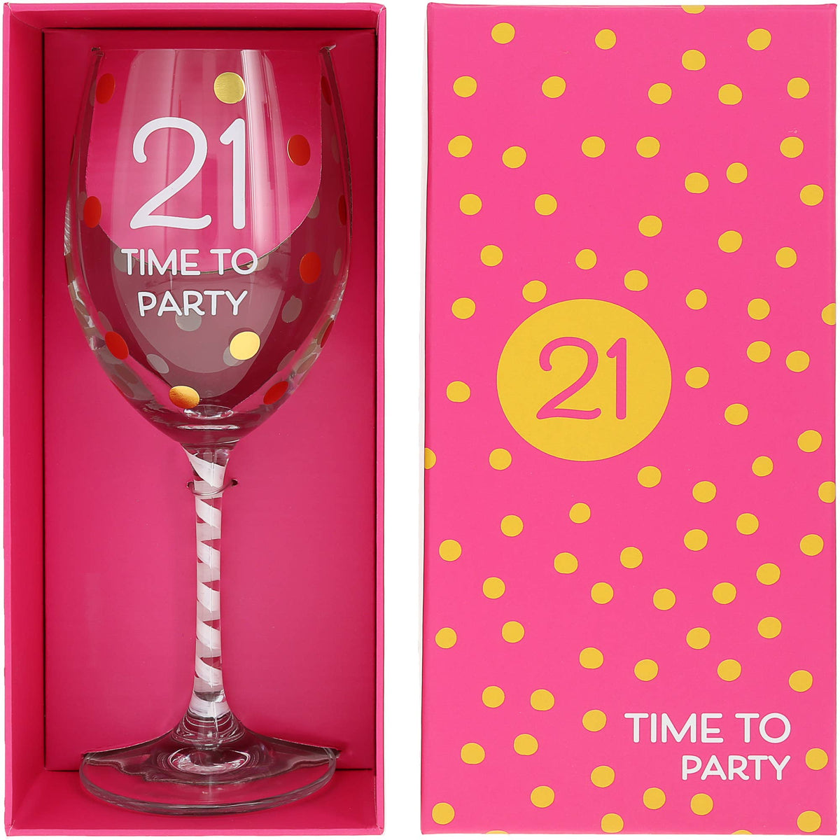 21 - Gift Boxed 16 oz Crystal Wine Glass