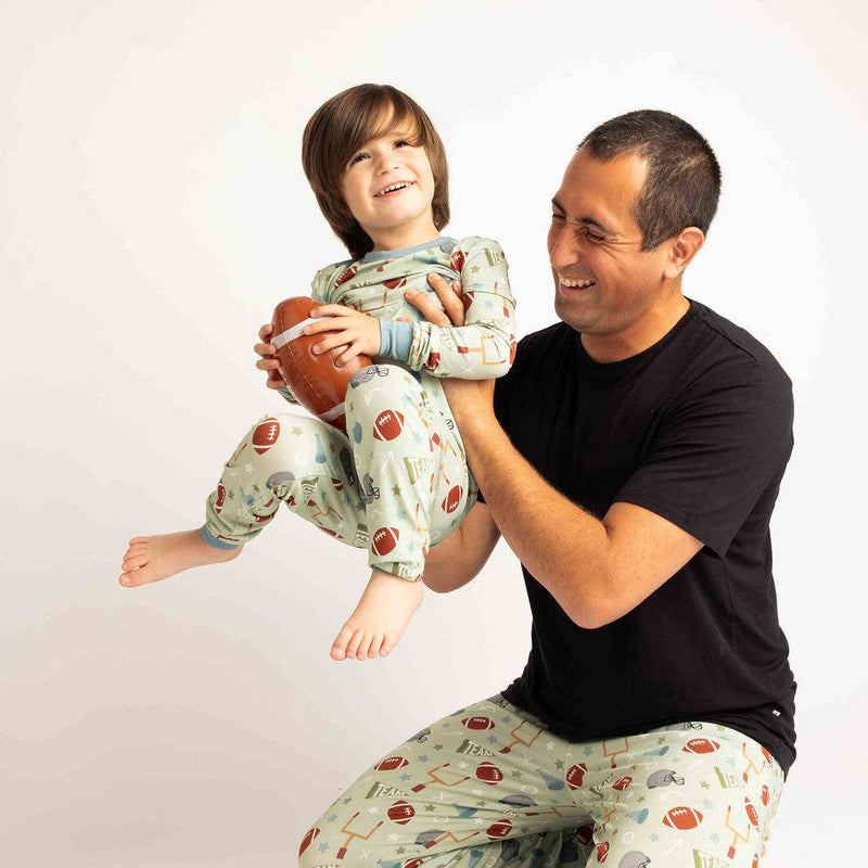 Football Game Day Boys Two-Piece Bamboo Long Sleeve Kids Pajama Pants Set