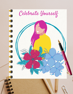 Brilliant Yellow Celebrate Yourself Journal