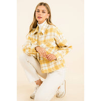 KAYLA - Plaid Button Up Jacket