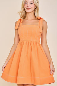 Amanda Tie Strap Babydoll Dress – Spring to Game Day Poplin Charm