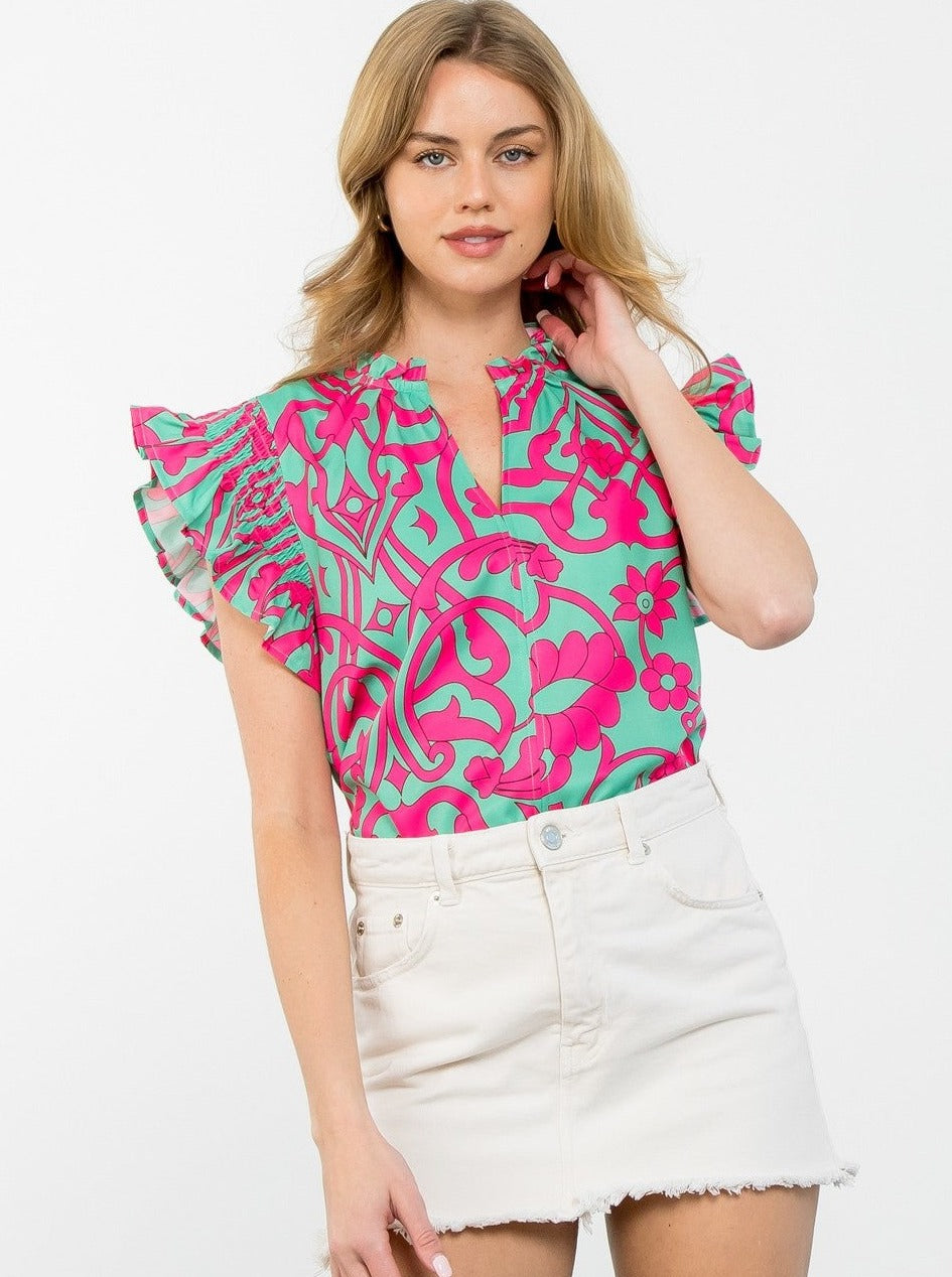 The Madelyn Top/Pink