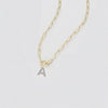 SPARKLE Toggle Initial Necklace in Gold
