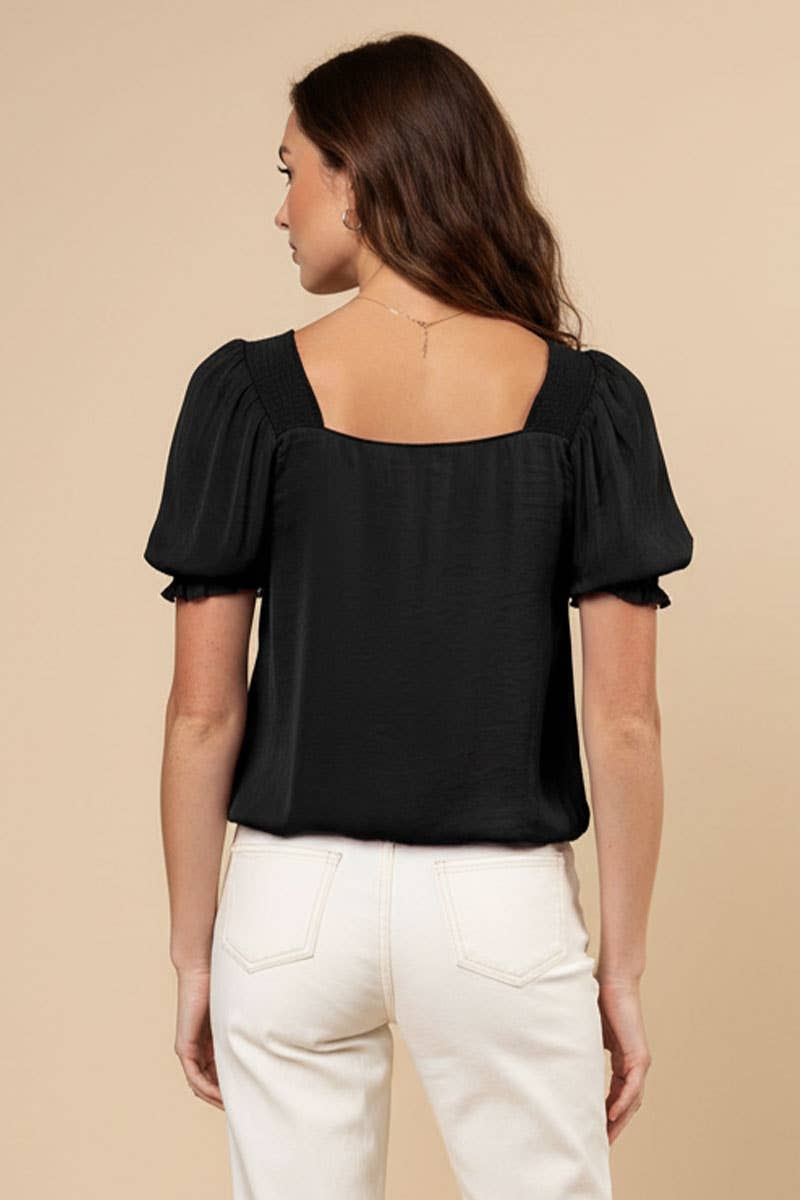 Marnie Blouse With Shoulder And Sleeve Smocking Detail