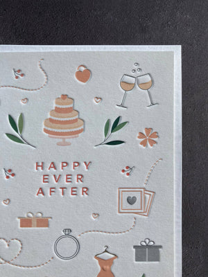 Wedding (Happy Ever After) Letterpress Style Card