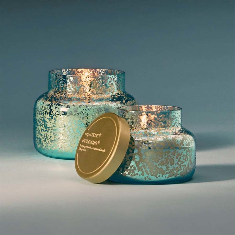 Icy Blue Mercury Volcano Candle Jar