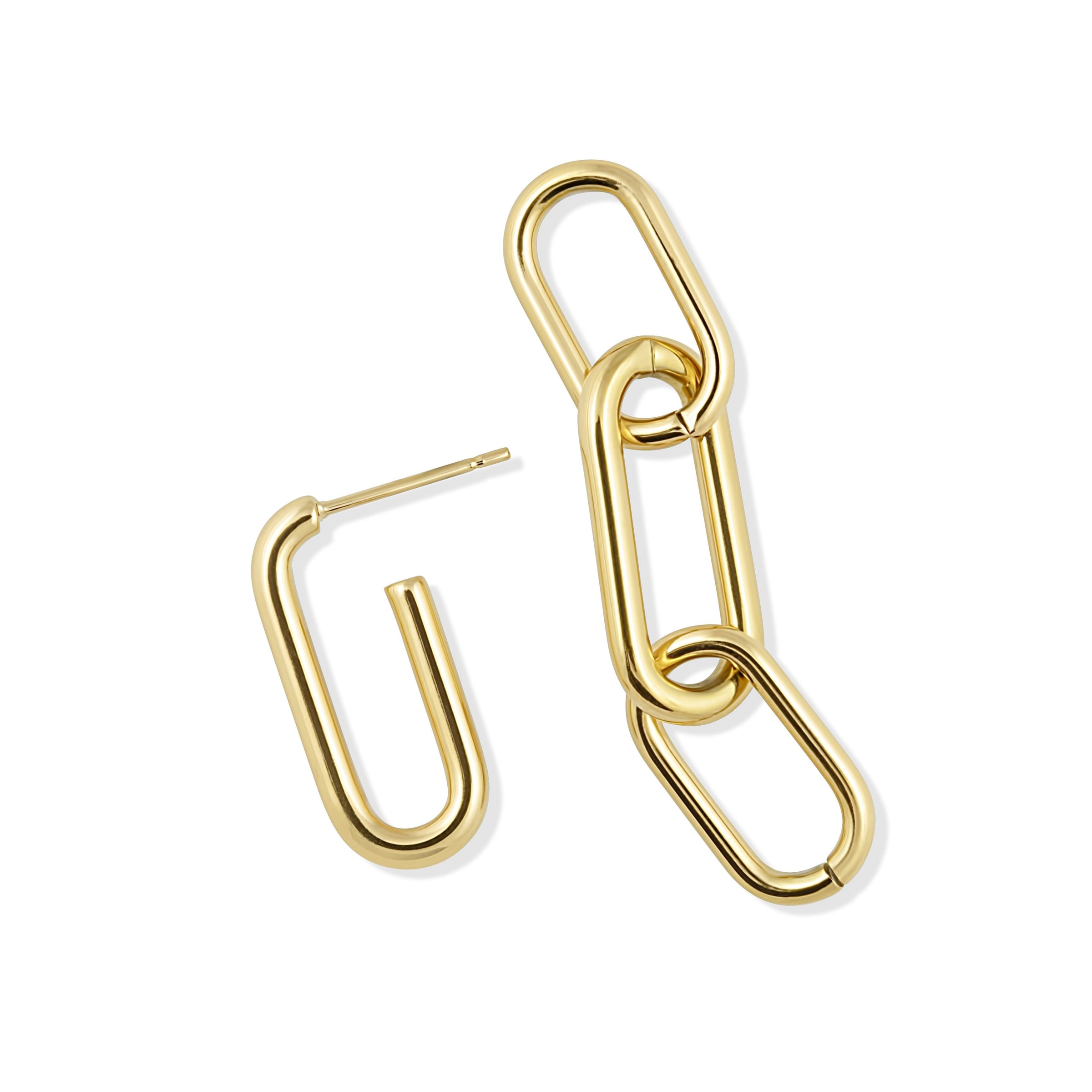 Carrie Paperclip Link Earrings