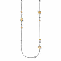 Cathedral Long Necklace in Silver-Gold, front view
