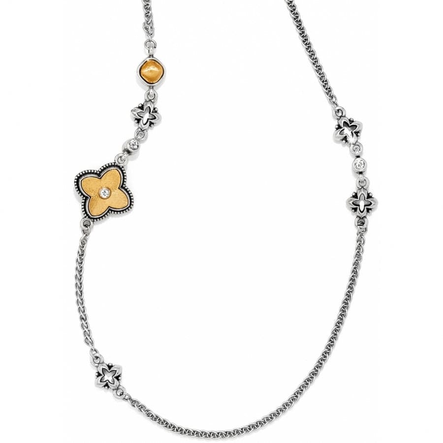 Cathedral Long Necklace in Silver-Gold, detail view