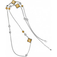 Cathedral Long Necklace in Silver-Gold, station detail
