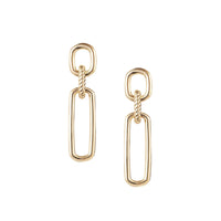 She's Spicy Link Statement Earrings in Gold: Gold