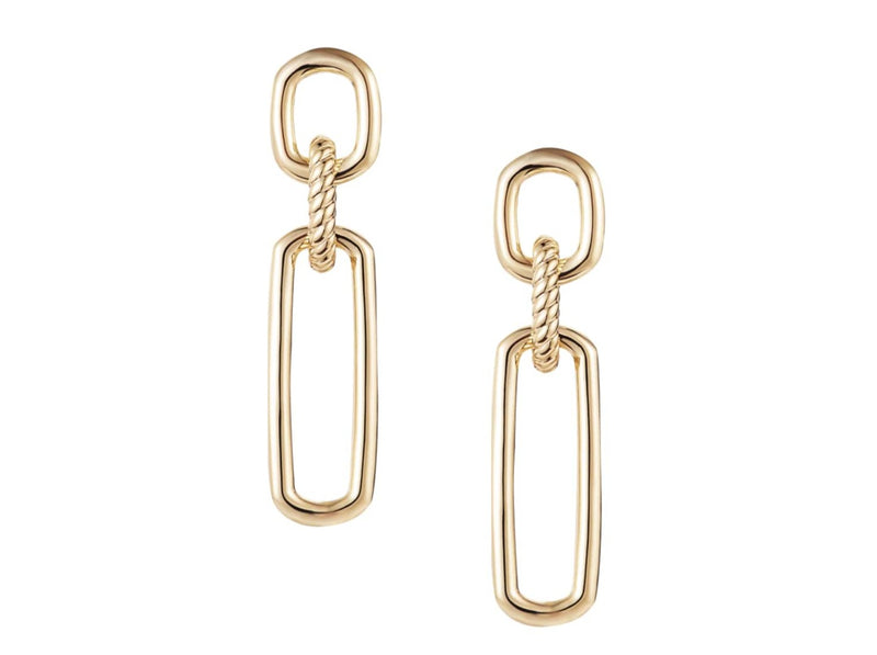 She's Spicy Link Statement Earrings in Gold