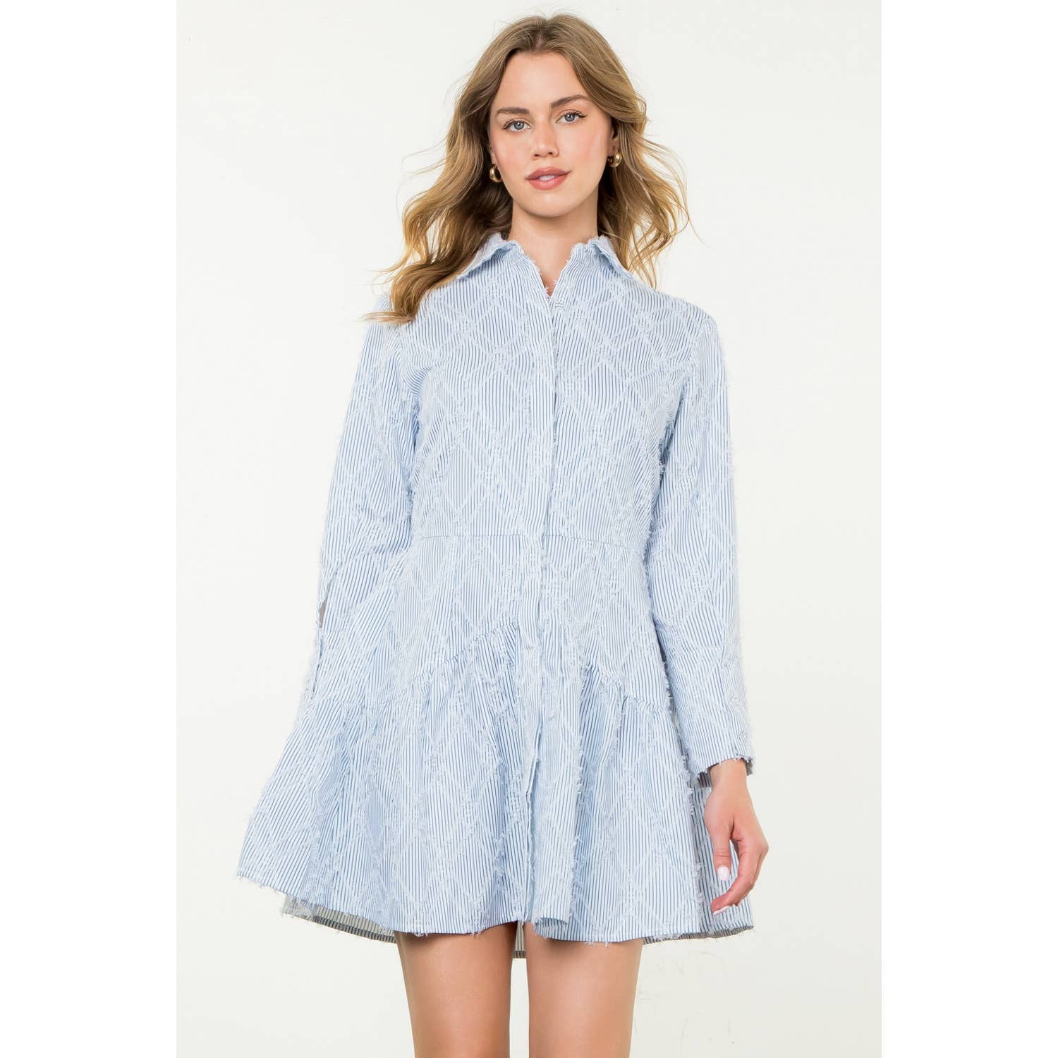 Berkley - Striped Fringe Detail Dress