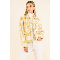 KAYLA - Plaid Button Up Jacket