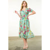 Maurice- Short Sleeve Floral Maxi Dress